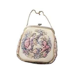 Vintage JR Miami Victorian Tapestry Chain Handle Evening Bag